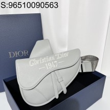 [JHL] 디올 Christian Dior 1947 레더 새들백 그레이