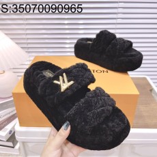 [152] 루이비통 LV 양털 샌들 블랙 LOUIS VUITTON