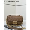 [니콜] 펜디 바게트 FF 체인 숄더백 브라운 24*7*13cm Fendi