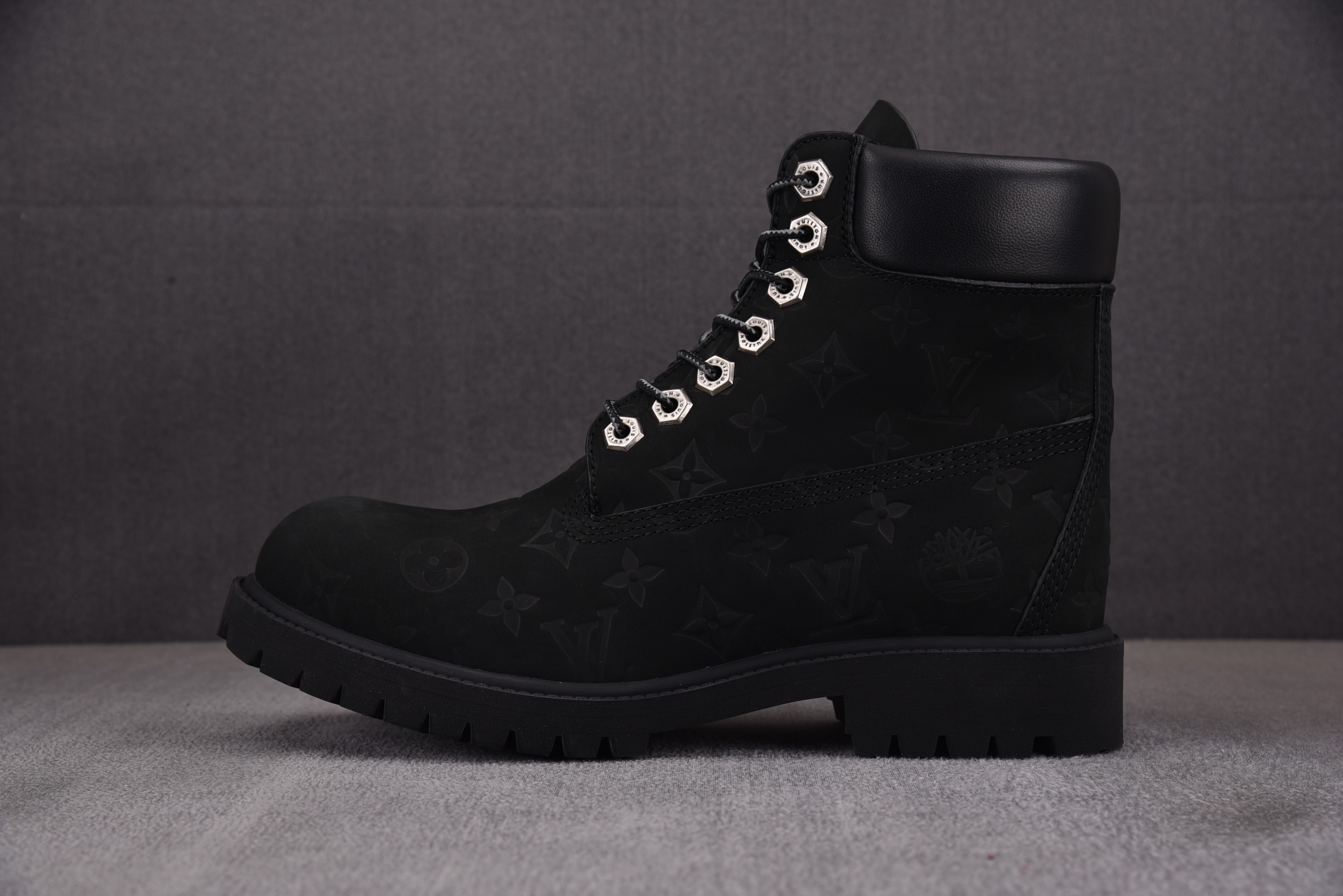 【BQ】Louis Vuitton Timberland 6 Ankle Boot Black Monogram 黑色字母