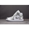 【CJ】WMNS Air Jordan 1 Mid SE Metallic Silver 金属银 FN5031-100