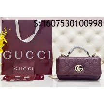 [JHL] 구찌 엠보 로고 밀라노 숄더백 806017 21*12.5*4.5cm 와인 Gucci