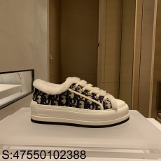 [QR 5009] 디올 WaIK'n Dior 오블리크 털 스니커즈 네이비