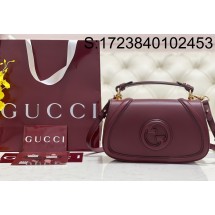 [JHL] 구찌 블론디 탑 핸들백 815714 27*17*7.5cm 와인 Gucci