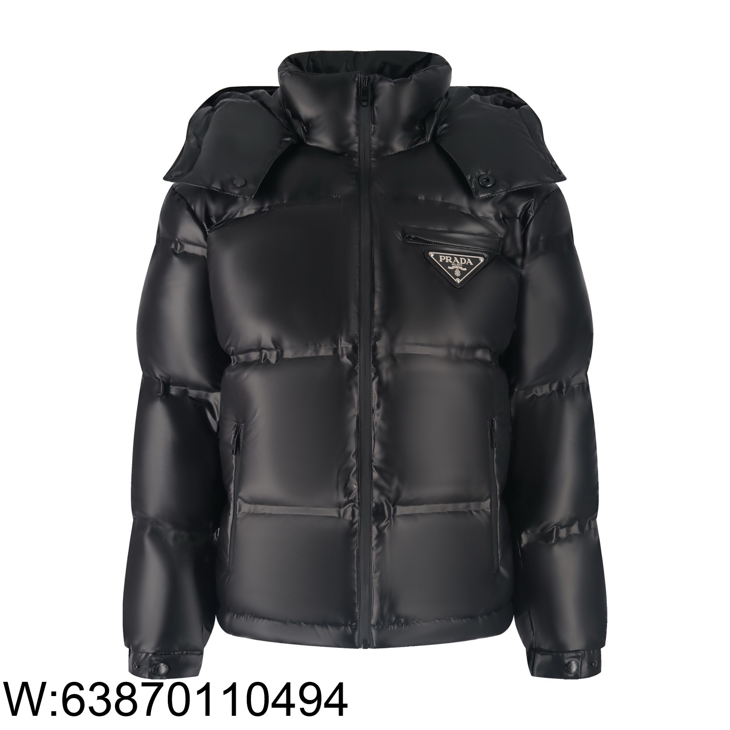 [잔디집2] 프라다 큰 삼각 로고 패딩 블랙 Prada