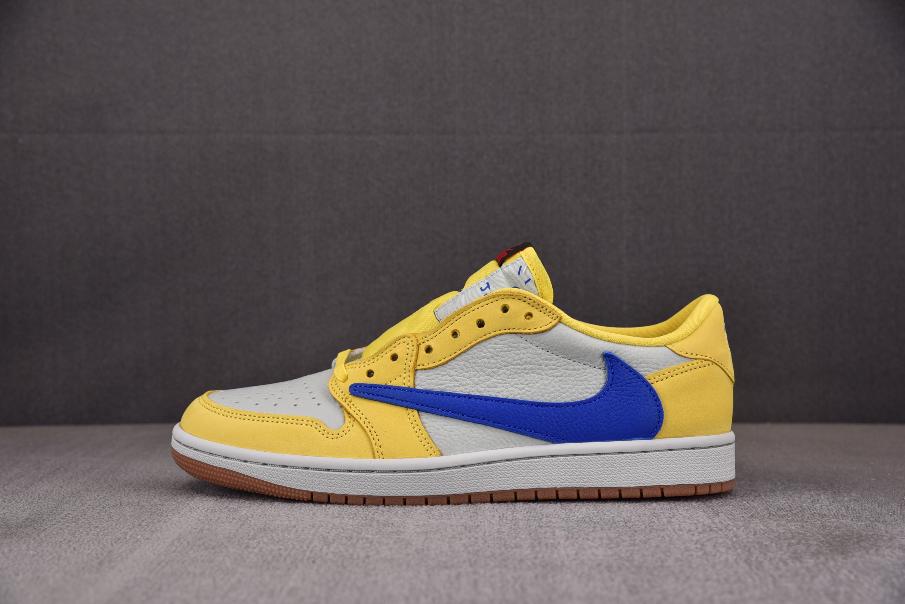 【PK 4.0】WMNS Air Jordan 1 Retro Low OG SP Travis Scott Canary 倒钩7.0 金丝雀 黄蓝 DZ4137-700