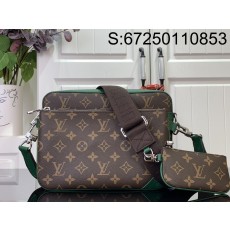 [88factory] 루이비통 트리오 메신저 M12766 18.5*7*25cm 그린 LOUIS VUITTON