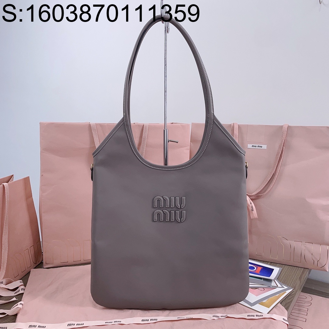 [JHL] 미우미우 아이비 레더 토트백 35*40cm 5BG231 그레이 miumiu