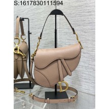 [JHL] 디올 금장 CD 새들백 24*6*18cm 누드 라지 Dior