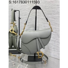 [JHL] 디올 금장 CD 새들백 24*6*18cm 그레이 라지 Dior