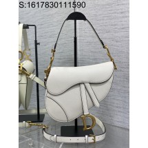 [JHL] 디올 금장 CD 새들백 24*6*18cm 화이트 라지 Dior