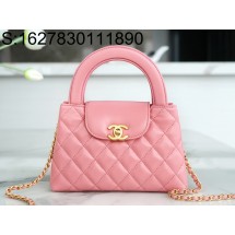 [JD] 샤넬 금장 23K 켈리 핸들 숄더백 핑크 라지 13*19*7cm CHANEL