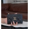 [JD] 샤넬 24S 지퍼 카드지갑 블랙 8*2.2*13cm CHANEL