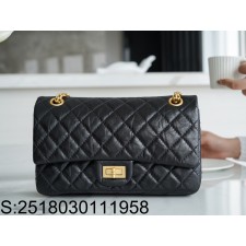 [JD] 샤넬 2.55 빈티지 금장 플랩 숄더백 스몰 16*24*7.5cm 블랙 CHANEL