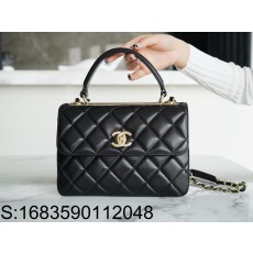 [JD] 샤넬 22SS 금장 트렌디 CC 플랩 핸들백 25cm 블랙 CHANEL