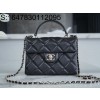 [JD] 샤넬 24P 은장 플랩 켈리백 21*10*15cm 블랙 스몰 CHANEL