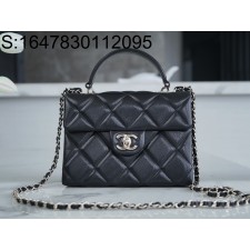 [JD] 샤넬 24P 은장 플랩 켈리백 21*10*15cm 블랙 스몰 CHANEL