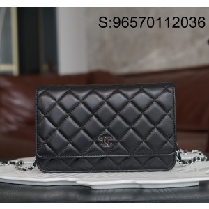 [JD] 샤넬 클래식 WOC 은장 체인 백 19cm 블랙 CHANEL