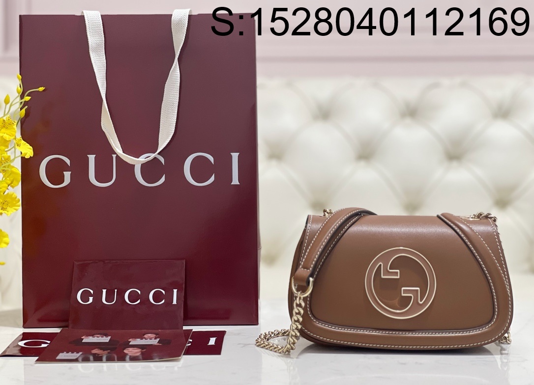 [JHL] 구찌 블론디 GG 레더 플랩 숄더백 815711 21.5*11*8cm 브라운 Gucci