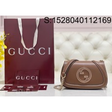 [JHL] 구찌 블론디 GG 레더 플랩 숄더백 815711 21.5*11*8cm 브라운 Gucci