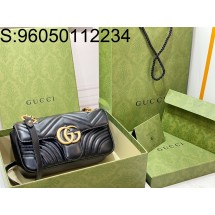 [JHL] 구찌 마몬트 마틀라세 레더 체인 숄더백 446744 22*13*6cm 블랙 Gucci