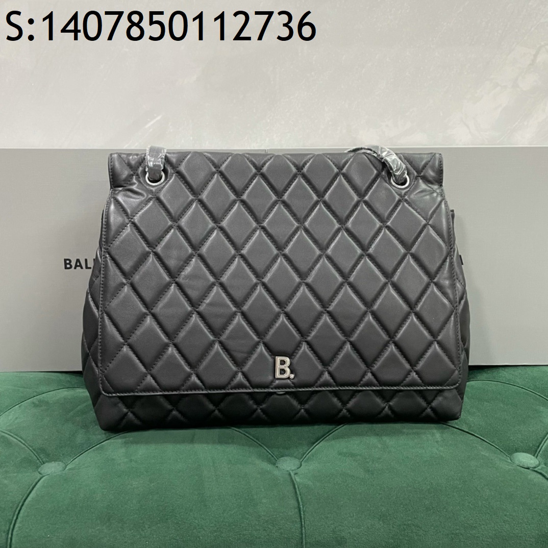 [dxg] 발렌시아가 B 퀼팅 백 36*10*30cm 블랙 라지 balenciaga