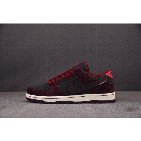 【S2】RIOT Skateshop x NK SB Dunk Low 波尔多 红棕 FZ1289-200 나이키