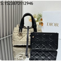 [JHL] 디올 뚜주흐 까나쥬 배색 백 베이지 스몰 M2822 23*15*15cm Dior