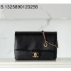 [JD] 샤넬 24K 캐비어 금장 배이직 플랩백 미듐 13*22*7cm 블랙 CHANEL