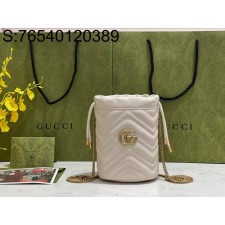 [JHL] 구찌 GG 마몬트 버킷백 515763 17*19*10cm 화이트 Gucci