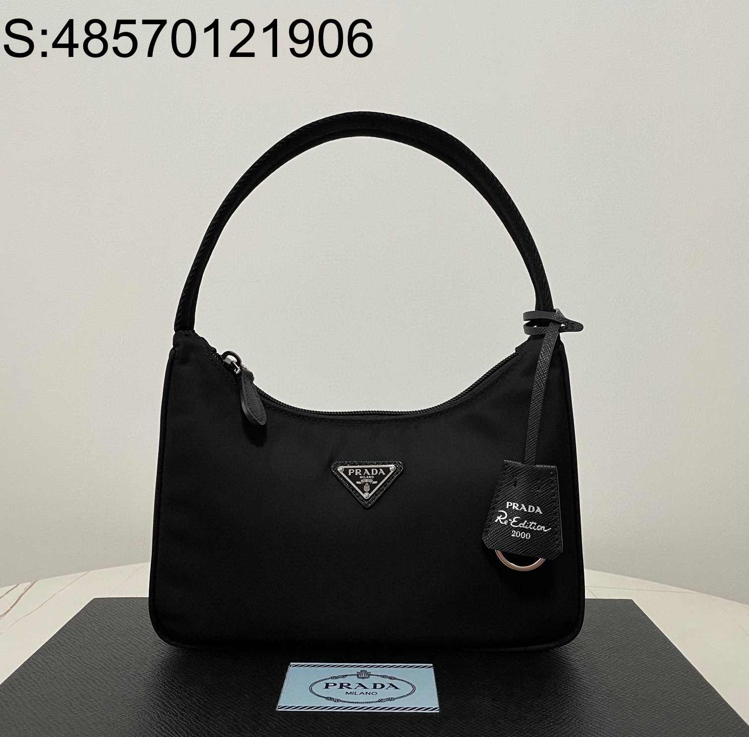 black frame 공장 프라다 리나일론 호보백 23*17*6cm 1NE515 블랙 Prada