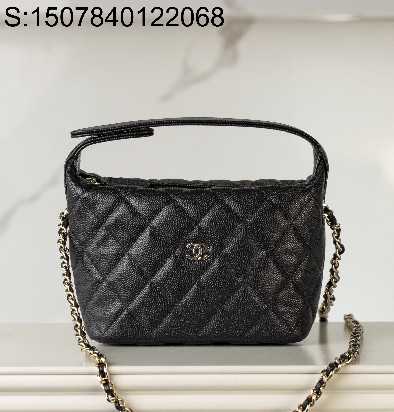 [JD] 샤넬 금장 25C 호보백 블랙 21.5*19*6cm CHANEL