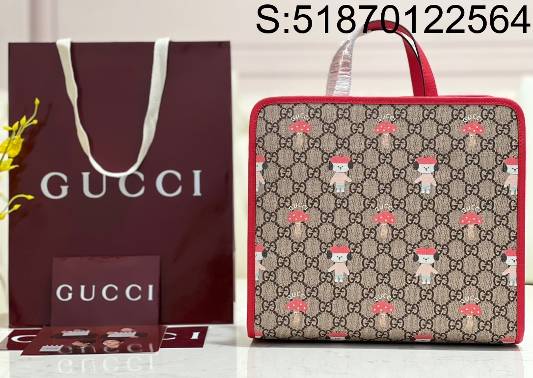 [JHL] 구찌 칠드린 버섯 GG 프린트 토트백 605614 28*26.5*9cm Gucci