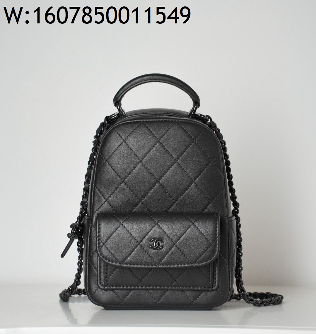 [JD] 샤넬 25C 크루즈 미니 체인 백팩 쏘 블랙 18*13*9cm CHANEL