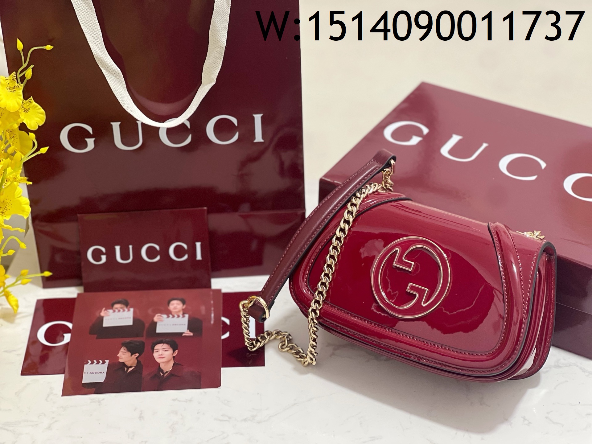 [JHL] 구찌 블론디 체인 숄더백 815711 21.5*11*8cm 레드 Gucci