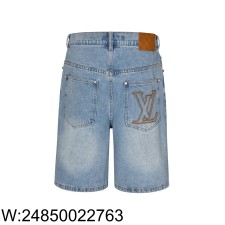 [잔디집2] 루이비통 25SS 포켓 LV 자수 데님 반바지