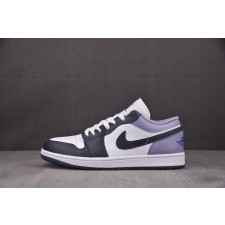 조던 1 로우 화이트 다크 블루 그레이 553558-145