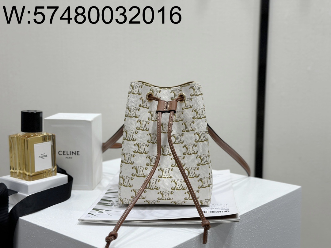 백경 셀린느 마이크로 세일러 트리옹프 캔버스 10M742 13.5*17.5*11cm 화이트 스몰