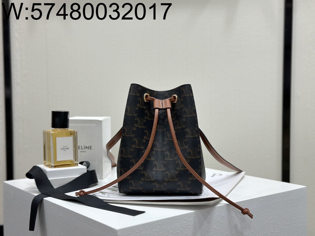 백경 셀린느 마이크로 세일러 트리옹프 캔버스 10M742 13.5*17.5*11cm 블랙 스몰