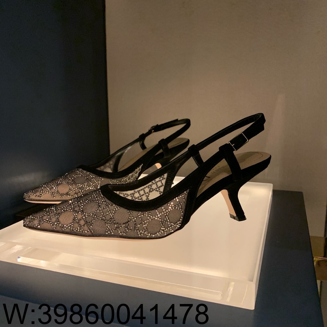 [QR 5009] 디올 capture 슬링백 펌프스 힐 블랙 6.5cm