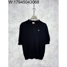[사슬공장] 셀린느 24SS 개선문 자수 니트 폴로 블랙
