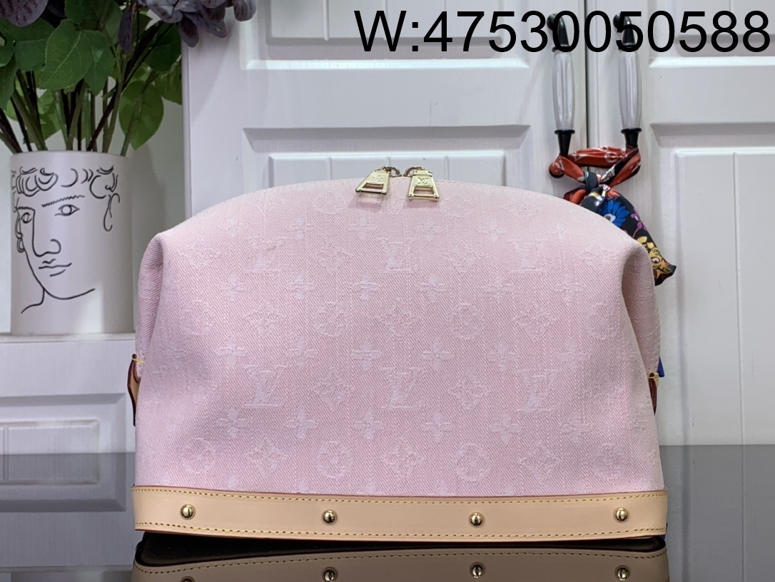 [88factory] 루이비통 코스메틱 파우치 라지 데님 핑크 M13750 18*9*27cm