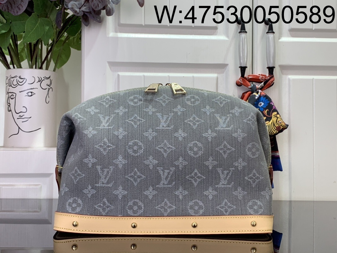 [88factory] 루이비통 코스메틱 파우치 라지 데님 그레이 M13750 18*9*27cm