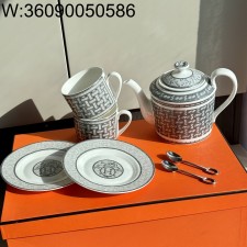 AGG 에르메스 모자이크 24 찻잔 커피잔 세트 그레이