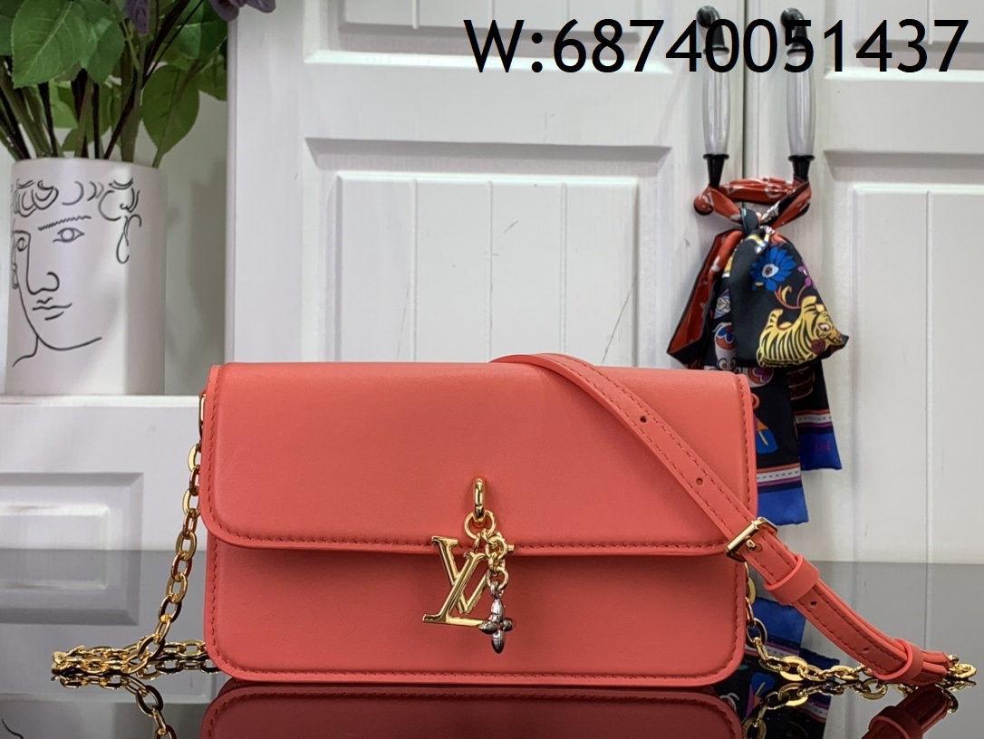 [88factory] 루이비통 월릿 온 체인 LV 블룸 딥핑크 M14548 11.5*4*20cm