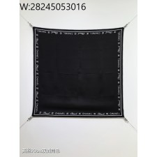 AGG 샤넬 모노그램 베이직 스퀘어 스카프 90*90cm 블랙