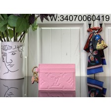[88factory] 루이비통 LV 참 카드 홀더 M13649 7.3*0.3*10.2cm 핑크