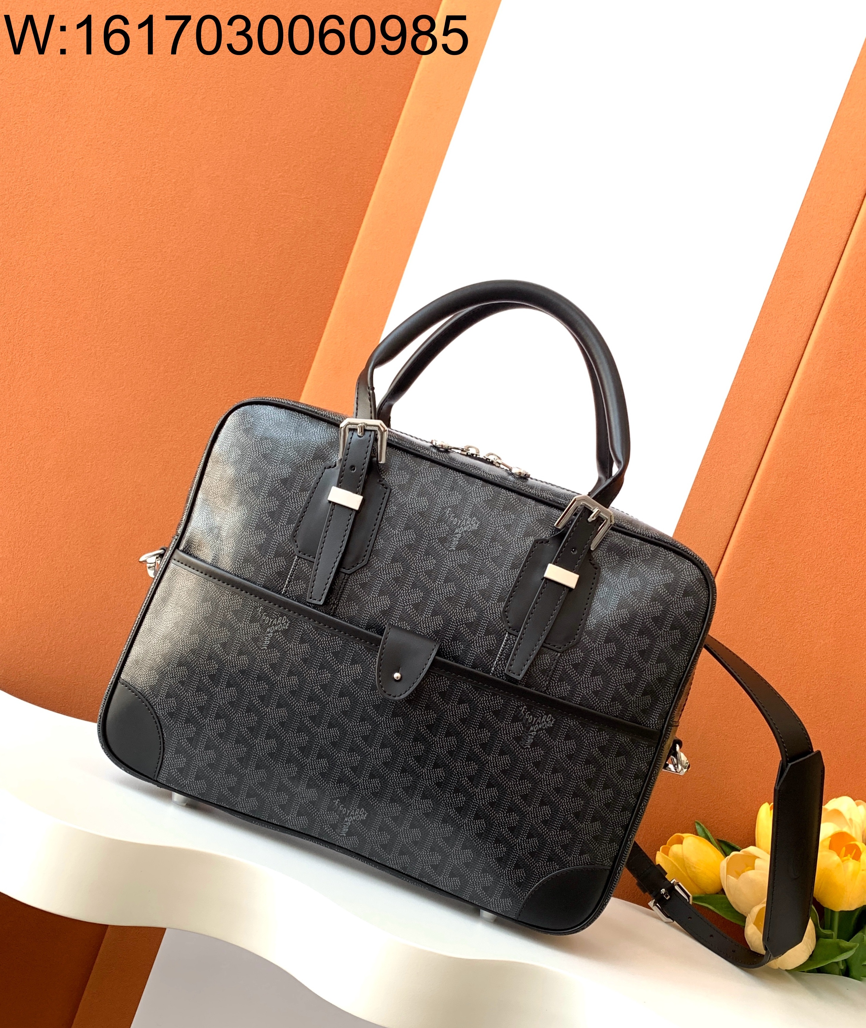 [리미티드] 고야드 암바사드 도큐먼트 케이스 블랙 38.5*10.5*27.5cm