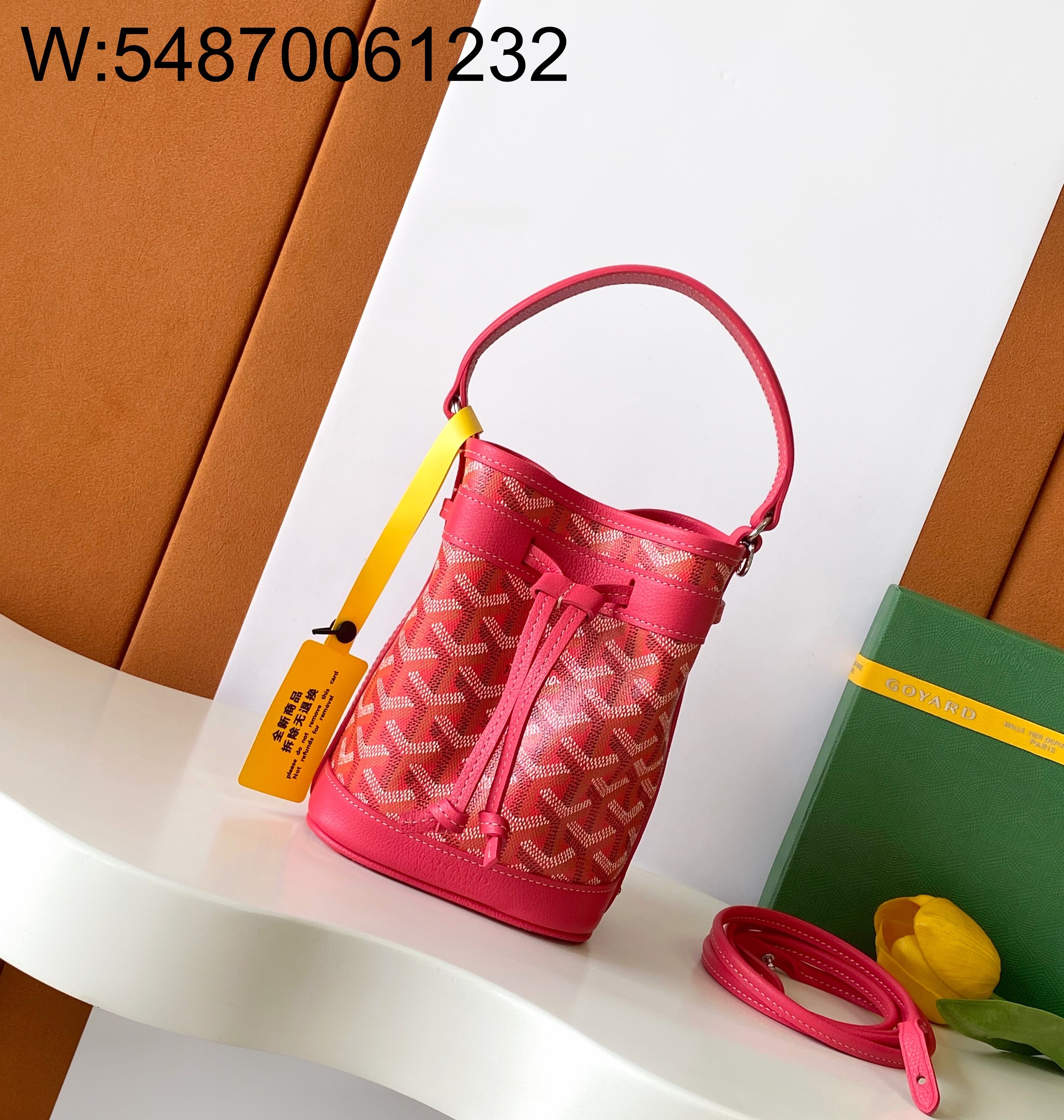 [리미티드] 고야드 쁘띠 플로 버킷 백 레드 12*10*17.5cm