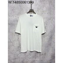 [사슬공장] 프라다 24SS 세모 모노그램 베이직 반팔티 화이트